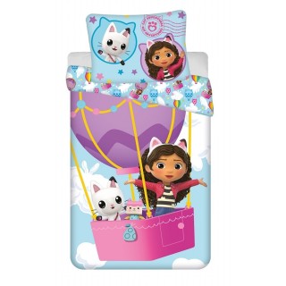 Jerry Fabrics Dětské povlečení Gabbys Dollhouse Balloon 140x200, 70x90 cm