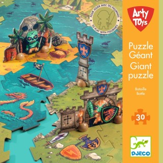 DJECO Arty Toys Gigant puzzle Bitva 30 dílků