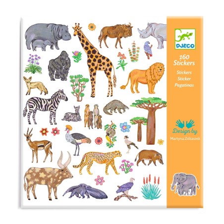 DJECO Samolepky Africká zvířata DJECO Samolepky Africká zvířata