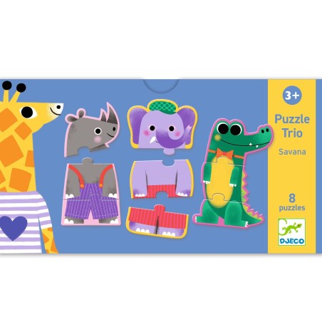 DJECO Trio puzzle Savana