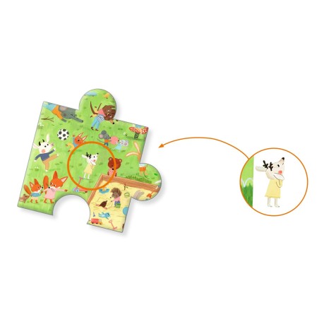 DJECO Vyhledávací puzzle Malí přátelé v parku 35 dílků DJECO Vyhledávací puzzle Malí přátelé v parku 35 dílků
