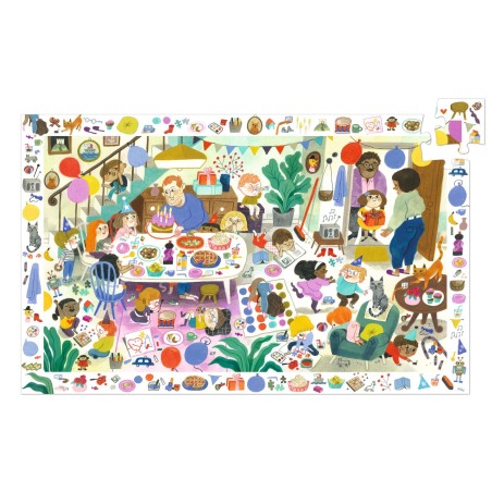 DJECO Vyhledávací puzzle Narozeninová party 53 dílků DJECO Vyhledávací puzzle Narozeninová party 53 dílků