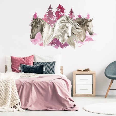 Inspio Dětská samolepka na zeď Koně 141 cm Inspio Dětská samolepka na zeď Koně 141 cm