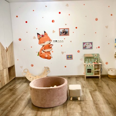 Inspio Dětská samolepka na zeď Objímající se lišky Inspio Dětská samolepka na zeď Objímající se lišky