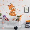 Inspio Dětská samolepka na zeď Objímající se lišky Inspio Dětská samolepka na zeď Objímající se lišky
