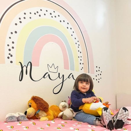 Inspio Dětská samolepka na zeď Duha se jménem pro malou princeznu Inspio Dětská samolepka na zeď Duha se jménem pro malou princeznu