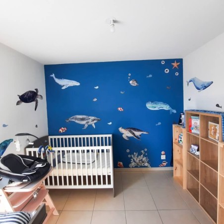 Inspio Dětská samolepka na zeď Velryby Inspio Dětská samolepka na zeď Velryby