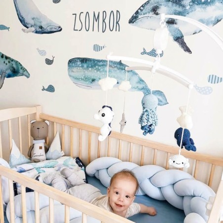 Inspio Dětská samolepka na zeď Velryby Inspio Dětská samolepka na zeď Velryby