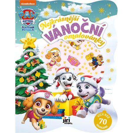 Jiri Models Nejkrásnější vánoční omalovánky se samolepkami pro holky Tlapková patrola