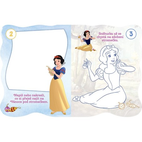Jiri Models Nejkrásnější vánoční omalovánky se samolepkami Disney Princezny Jiri Models Nejkrásnější vánoční omalovánky se samolepkami Disney Princezny