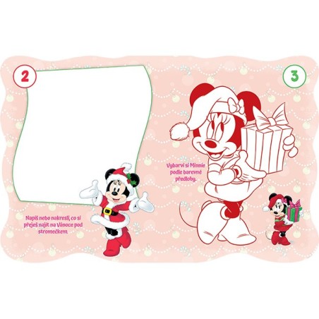 Jiri Models Nejkrásnější vánoční omalovánky se samolepkami Minnie Jiri Models Nejkrásnější vánoční omalovánky se samolepkami Minnie
