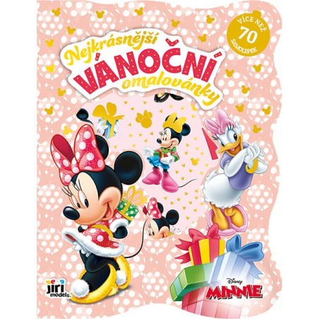 Jiri Models Nejkrásnější vánoční omalovánky se samolepkami Minnie Jiri Models Nejkrásnější vánoční omalovánky se samolepkami Minnie