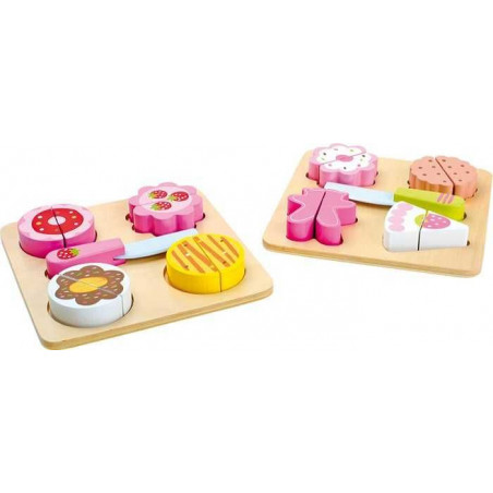 Small Foot Dřevěné hračky - Sada dortíků na krájení