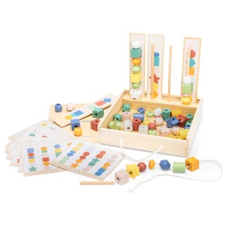 Woet by New Classic Toys Hra s dřevěnými korálky