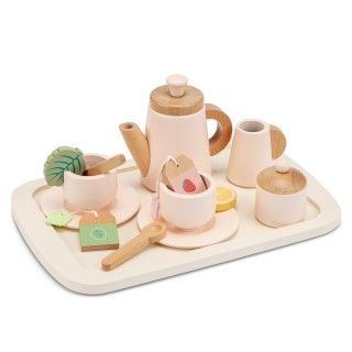 Woet by New Classic Toys Čajová sada na servírovacím podnose