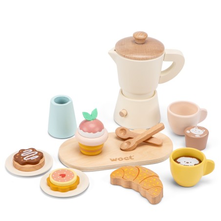 Woet by New Classic Toys Dřevěná sada na kávu Woet by New Classic Toys Dřevěná sada na kávu