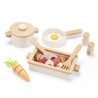 Woet by New Classic Toys Dřevěná sada pánve, pekáče a hrnce Woet by New Classic Toys Dřevěná sada pánve, pekáče a hrnce