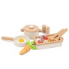 Woet by New Classic Toys Dřevěná sada pánve, pekáče a hrnce Woet by New Classic Toys Dřevěná sada pánve, pekáče a hrnce