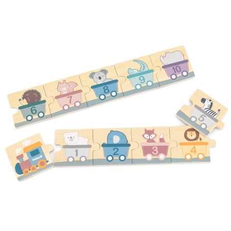 PolarB Dřevěné číselné puzzle PolarB Dřevěné číselné puzzle