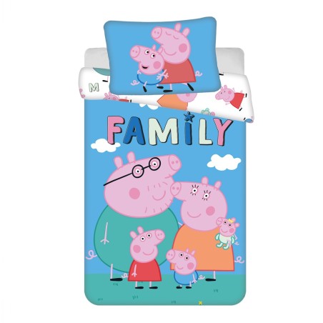 Jerry Fabrics Dětské povlečení do postýlky Peppa Pig 215 baby 100x135, 40x60 cm