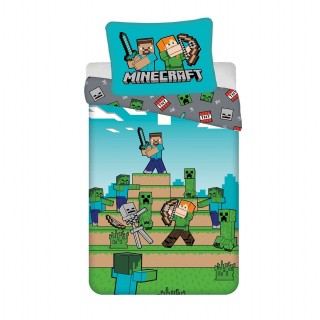 Jerry Fabrics Dětské povlečení Minecraft We Got This 140x200, 70x90 cm