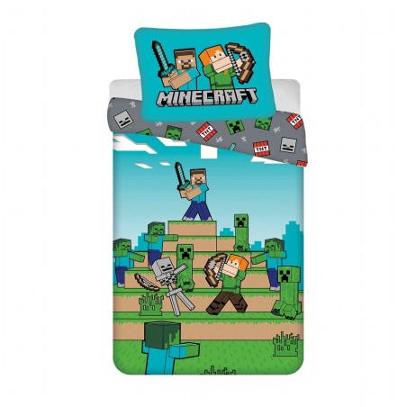 Jerry Fabrics Dětské povlečení Minecraft We Got This 140x200, 70x90 cm
