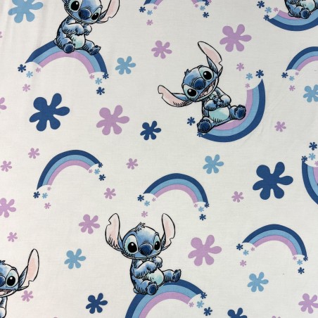 Jerry Fabrics Dětské prostěradlo Lilo and Stitch Rainbow 90x200x25 cm Jerry Fabrics Dětské prostěradlo Lilo and Stitch Rainbow 90x200x25 cm