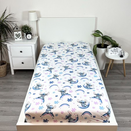 Jerry Fabrics Dětské prostěradlo Lilo and Stitch Rainbow 90x200x25 cm Jerry Fabrics Dětské prostěradlo Lilo and Stitch Rainbow 90x200x25 cm
