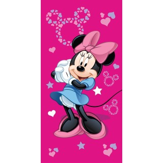 Jerry Fabrics Dětská bavlněná osuška Minnie Pink 05 70x140 cm