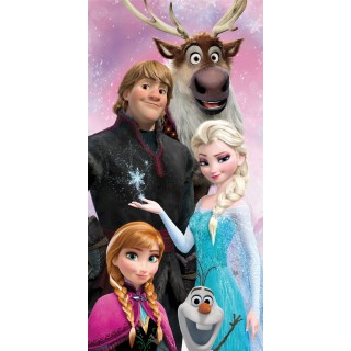 Jerry Fabrics Dětská bavlněná osuška Frozen Family 04 70x140 cm