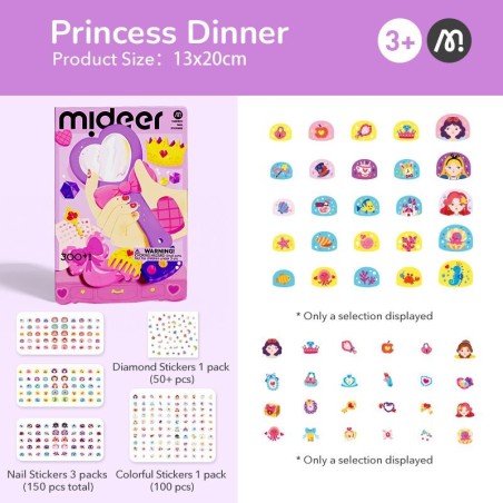 MiDeer Samolepky na nehty  Princezna 300 ks MiDeer Samolepky na nehty  Princezna 300 ks