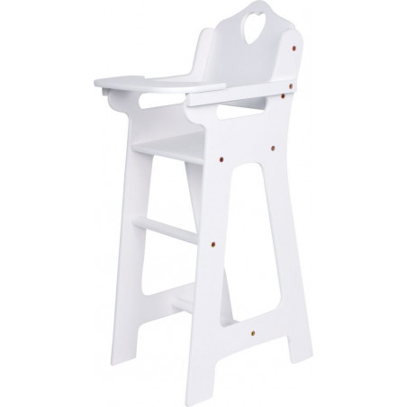 Small Foot Dřevěná židlička pro panenky bílá velká