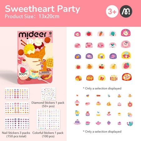 MiDeer Samolepky na nehty Párty 300 ks MiDeer Samolepky na nehty Párty 300 ks