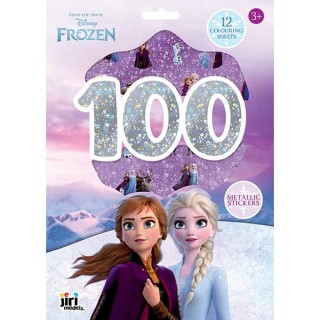 Jiri Models 100 metalických samolepek s omalovánkovými listy Ledové království