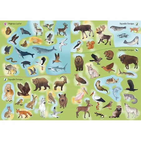 Jiri Models Svět zvířat v samolepkách Atlas - Zvířata světa Jiri Models Svět zvířat v samolepkách Atlas - Zvířata světa