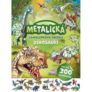 Jiri Models Metalická samolepková knížka Dinosauři