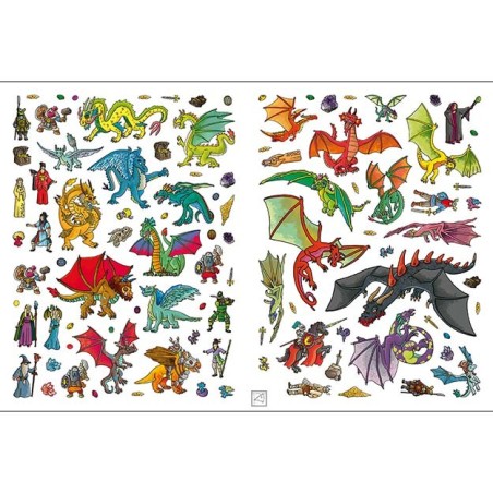 Jiri Models Metalická samolepková knížka Draci