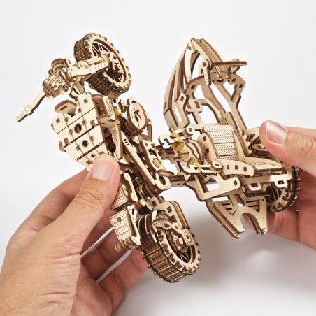 Ugears 3D puzzle Motorka s vozíkem 380 ks