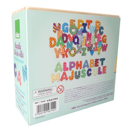 Vilac dřevěné magnetky tiskací abeceda 56ks