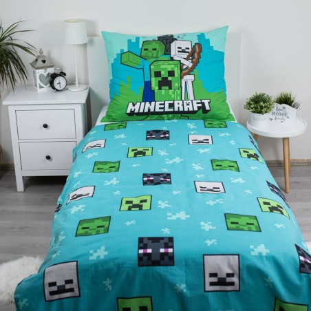 Jerry Fabrics Dětské povlečení Minecraft Mobs Here 140x200, 70x90 cm