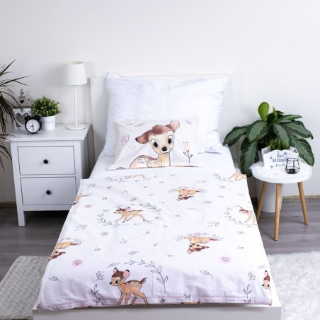Jerry Fabrics Dětské povlečení do postýlky Bambi Beige baby 100x135, 40x60 cm