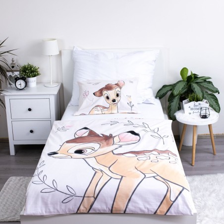 Jerry Fabrics Dětské povlečení do postýlky Bambi Beige baby 100x135, 40x60 cm