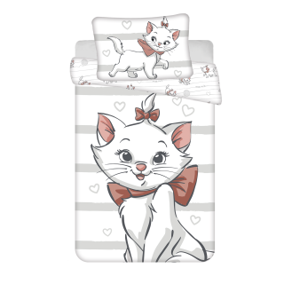 Jerry Fabrics Dětské povlečení do postýlky Marie Cat Bow baby 100x135, 40x60 cm