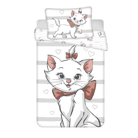 Jerry Fabrics Dětské povlečení do postýlky Marie Cat Bow baby 100x135, 40x60 cm