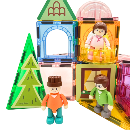 MiDeer Barevná magnetická stavebnice Naše rodina 32 ks