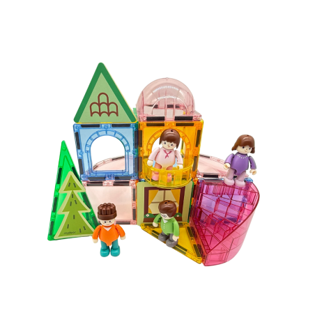 MiDeer Barevná magnetická stavebnice Naše rodina 32 ks