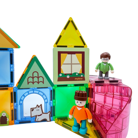 MiDeer Barevná magnetická stavebnice Naše rodina 32 ks