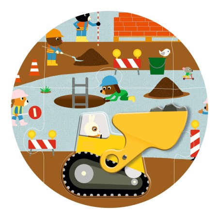 DJECO Interaktivní puzzle Stavba 12+5 dílků