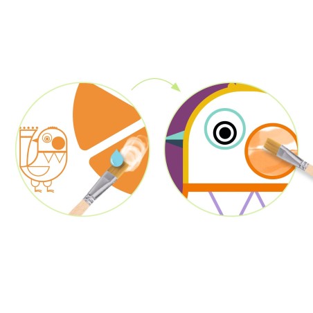 DJECO Malování s paletou Rozkošná zvířátka