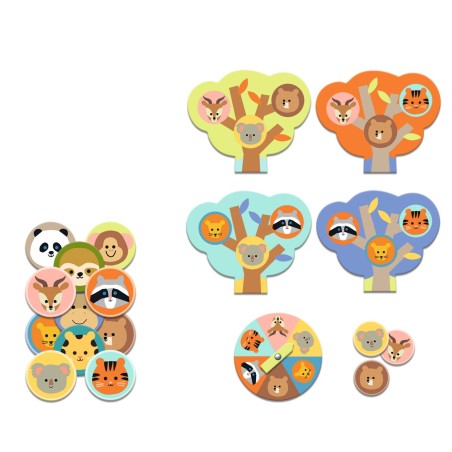 DJECO Sada 5 her Zvířata v savaně